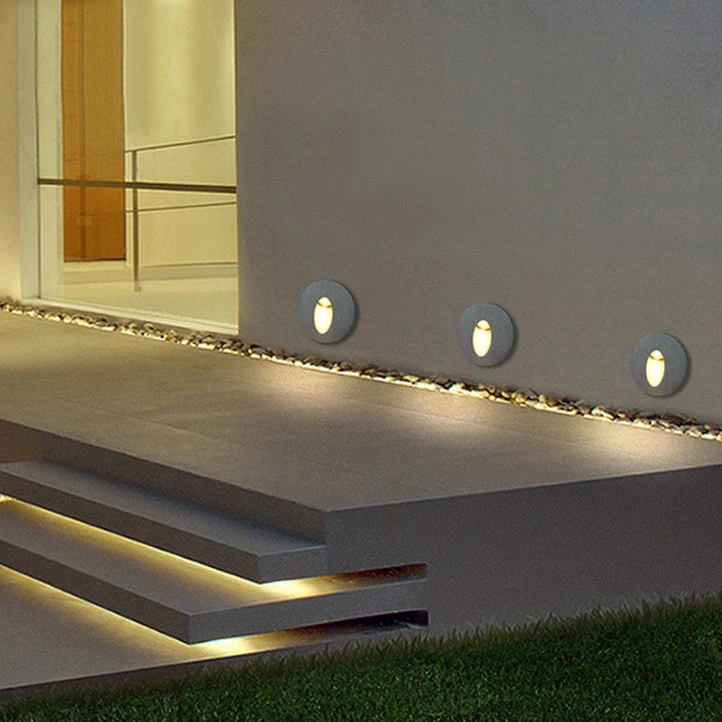 Skanto | Moderne Art Deco Runde Quadratische Aluminium Wasserdichte LED Wandleuchte für Flure