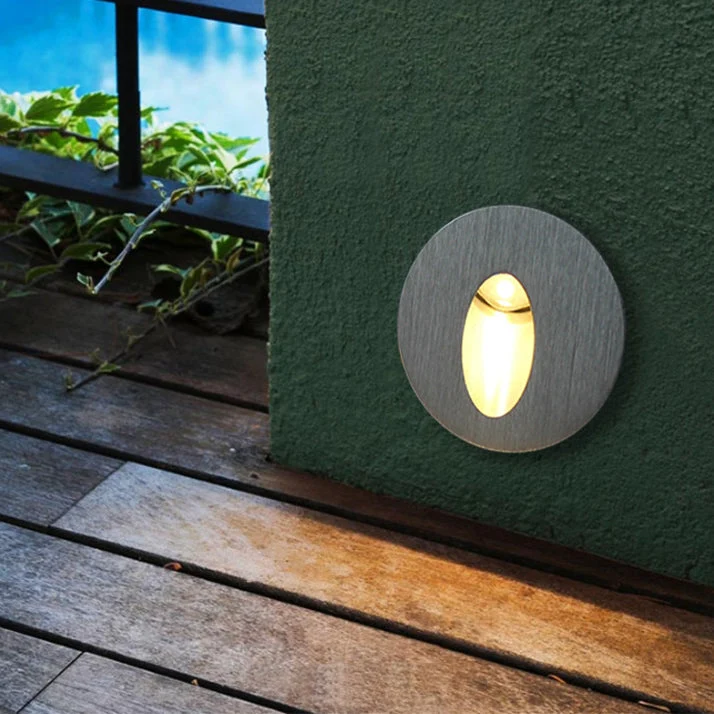 Skanto | Moderne Art Deco Runde Quadratische Aluminium Wasserdichte LED Wandleuchte für Flure