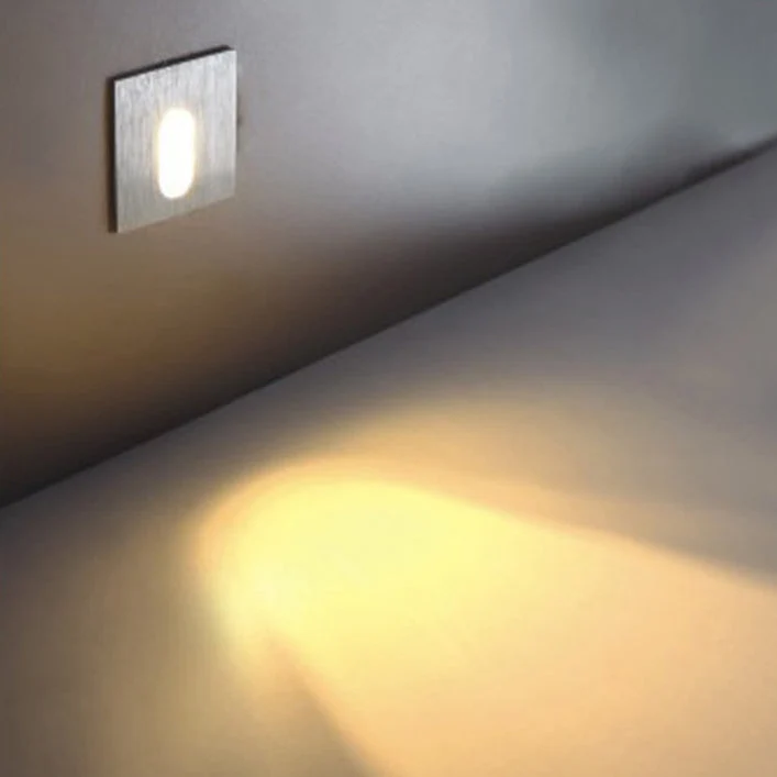 Skanto | Moderne Art Deco Runde Quadratische Aluminium Wasserdichte LED Wandleuchte für Flure