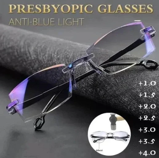 Skanto | Progressive Lesebrille mit hoher Härte und Anti-Blaulichtfilter für Fern- und Nahsicht