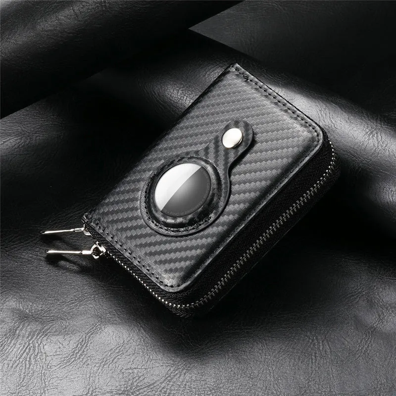 Skanto | Intelligentes AirTag-Zip RFID-Lederportemonnaie