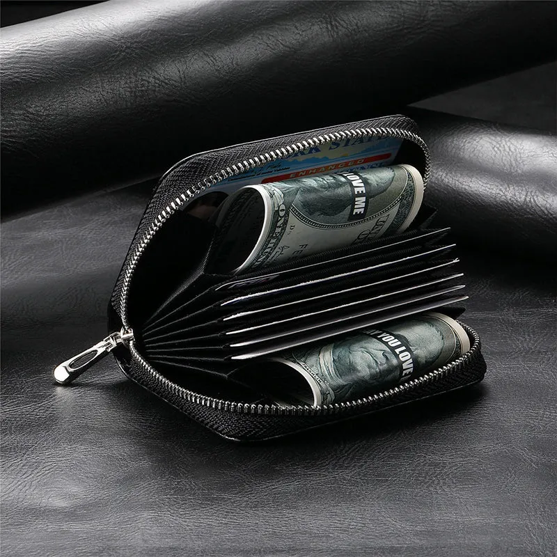 Skanto | Intelligentes AirTag-Zip RFID-Lederportemonnaie