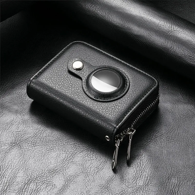 Skanto | Intelligentes AirTag-Zip RFID-Lederportemonnaie