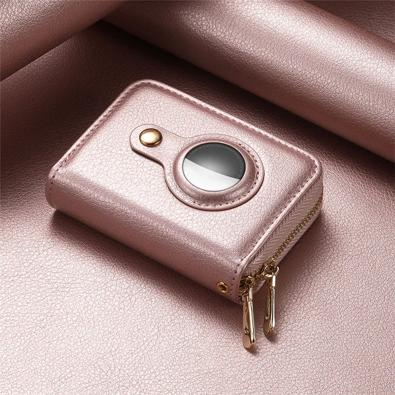 Skanto | Intelligentes AirTag-Zip RFID-Lederportemonnaie