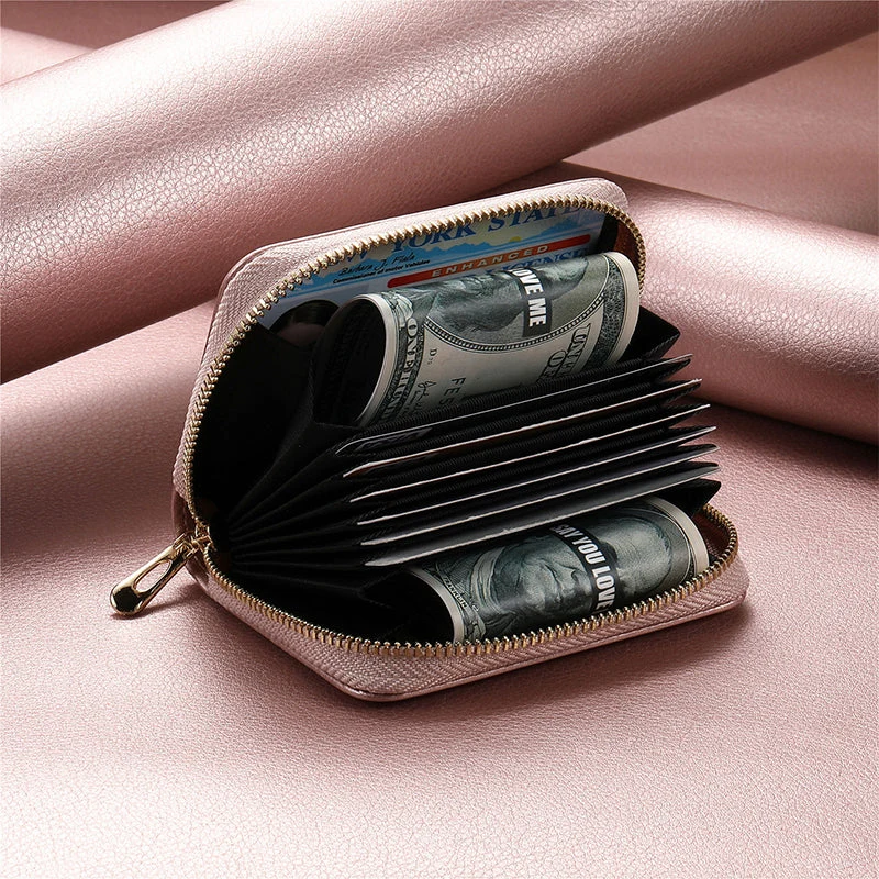 Skanto | Intelligentes AirTag-Zip RFID-Lederportemonnaie