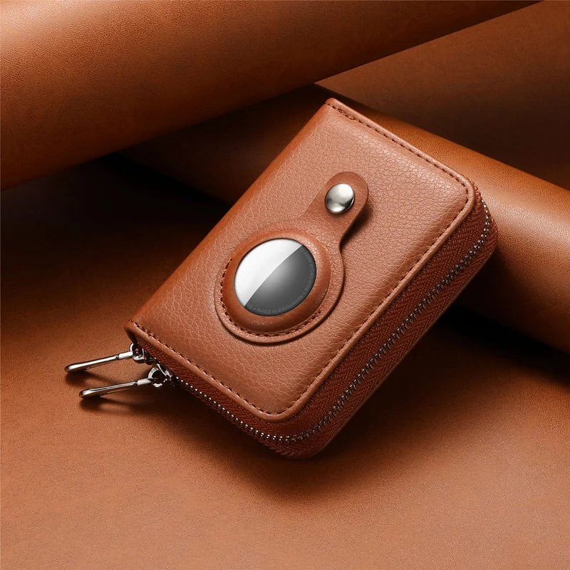 Skanto | Intelligentes AirTag-Zip RFID-Lederportemonnaie