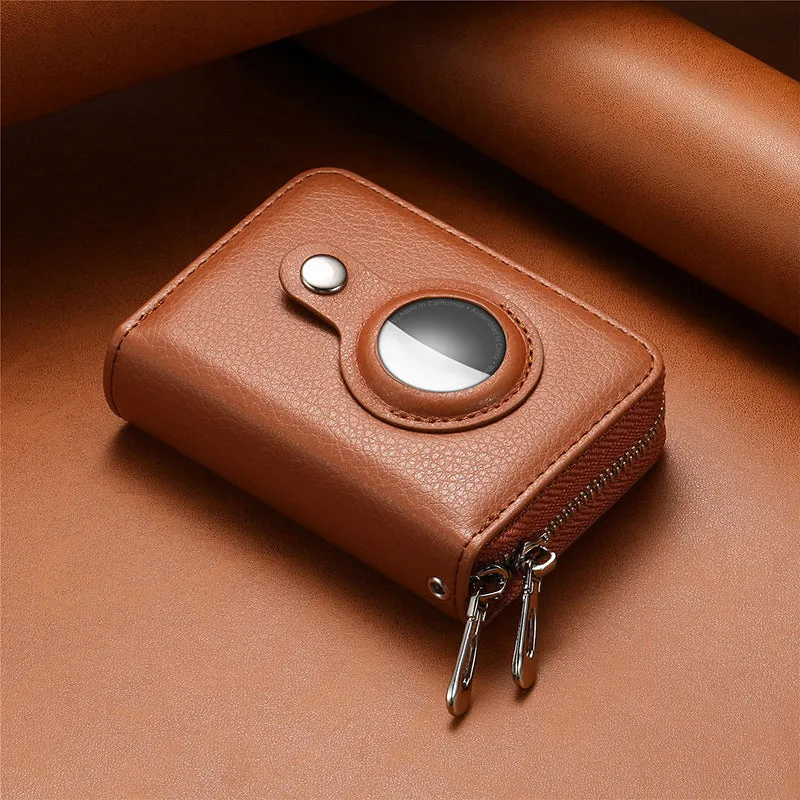 Skanto | Intelligentes AirTag-Zip RFID-Lederportemonnaie