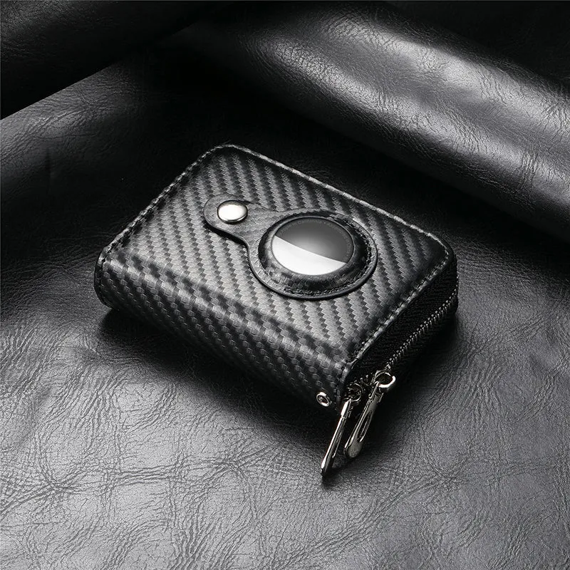 Skanto | Intelligentes AirTag-Zip RFID-Lederportemonnaie