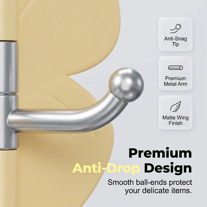 1+1 GRATIS | SpinHook™ | 180° Drehbarer Klebehaken mit 3 Armen