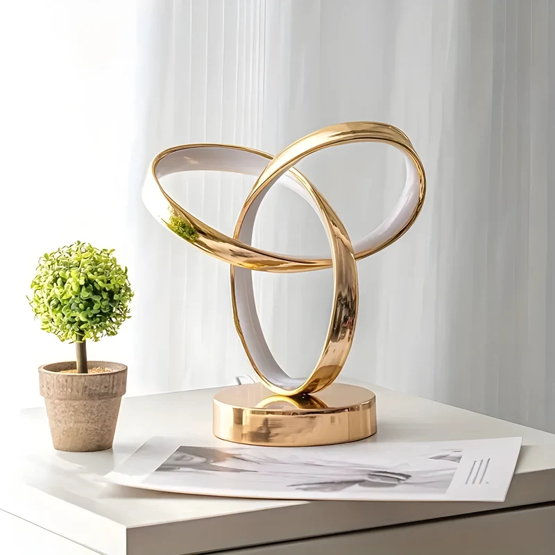 Skanto | Lampe – Luxus Gold Möbius Ring Schreibtisch Leselampe