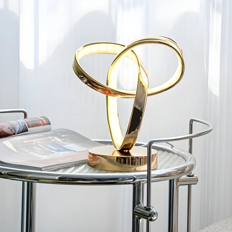 Skanto | Lampe – Luxus Gold Möbius Ring Schreibtisch Leselampe