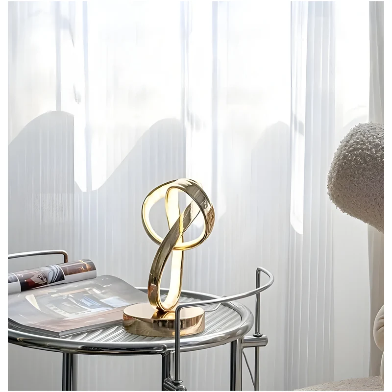 Skanto | Lampe – Luxus Gold Möbius Ring Schreibtisch Leselampe