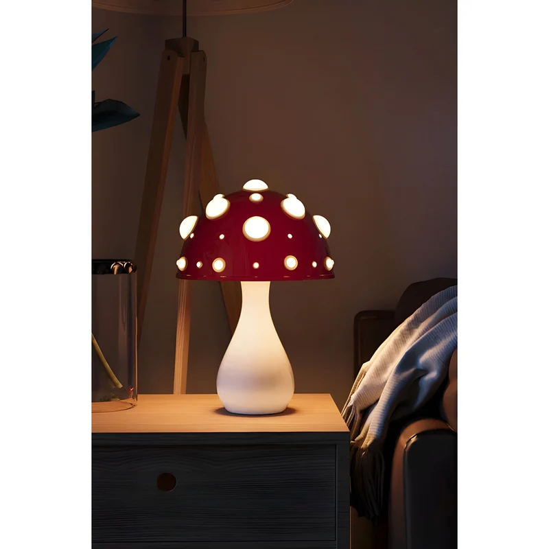Skanto | Lampe – Dekorative Pilz Tischlampe