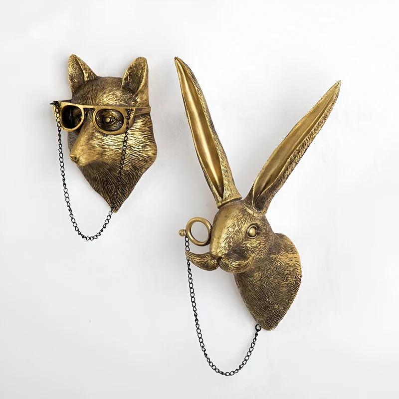 Skanto | Goldener Kopf – Multifunktionale Wandhaken Dekoration und Aufbewahrung