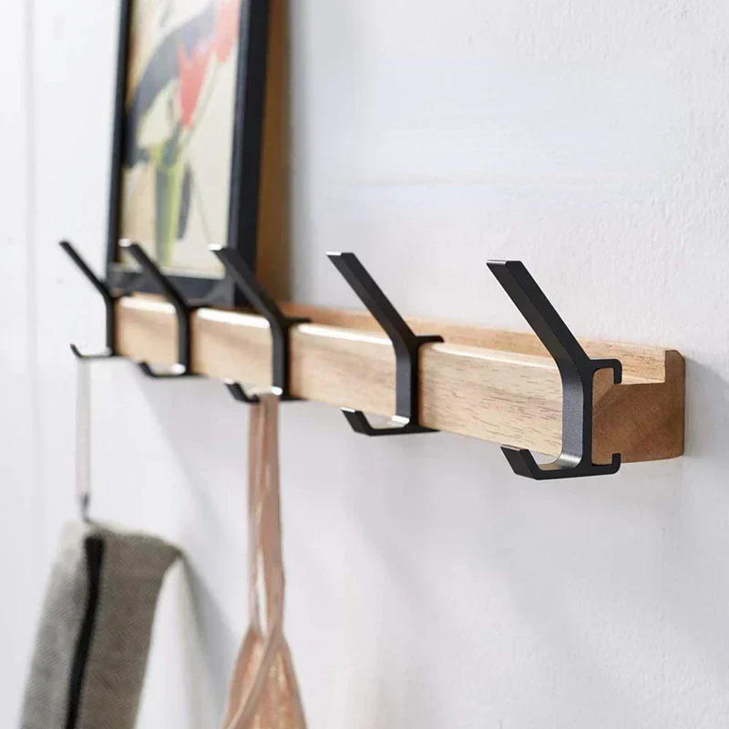 NordiHome™ | Wandgarderobe mit beweglichen Doppelhaken, Skandi-Design