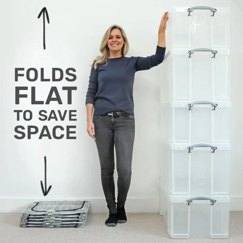 LinoSort™ | Faltbare Aufbewahrungsbox Leinen, mit Sichtfenster
