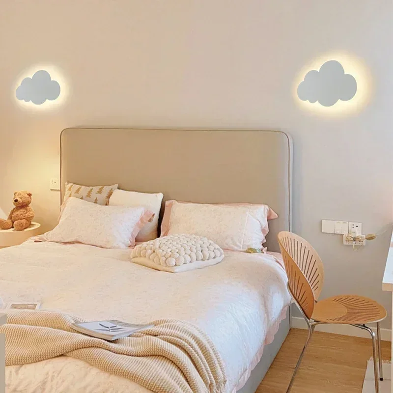 Skanto | LED-Wolken-Wandlampe – 3-farbig dimmbare moderne Wandbeleuchtung für Schlafzimmer, Wohnzimmer und Kinderzimmerdekor