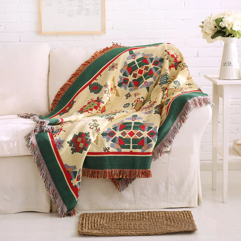 BohoNest™ | Wendbare Bohemian-Wurfdecke mit Quasten