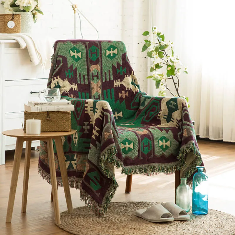 BohoNest™ | Wendbare Bohemian-Wurfdecke mit Quasten