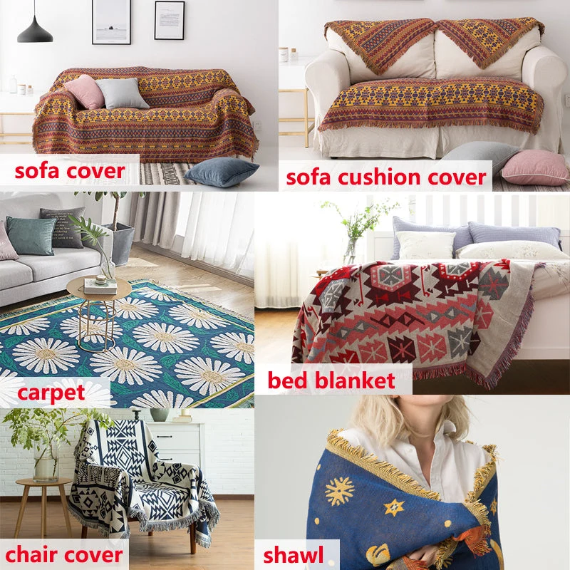 BohoNest™ | Wendbare Bohemian-Wurfdecke mit Quasten