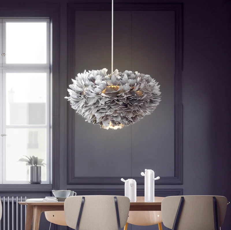 Skanto | Dreamcatcher Feder-Kronleuchter - Handgefertigte, verstellbare Pendelleuchte