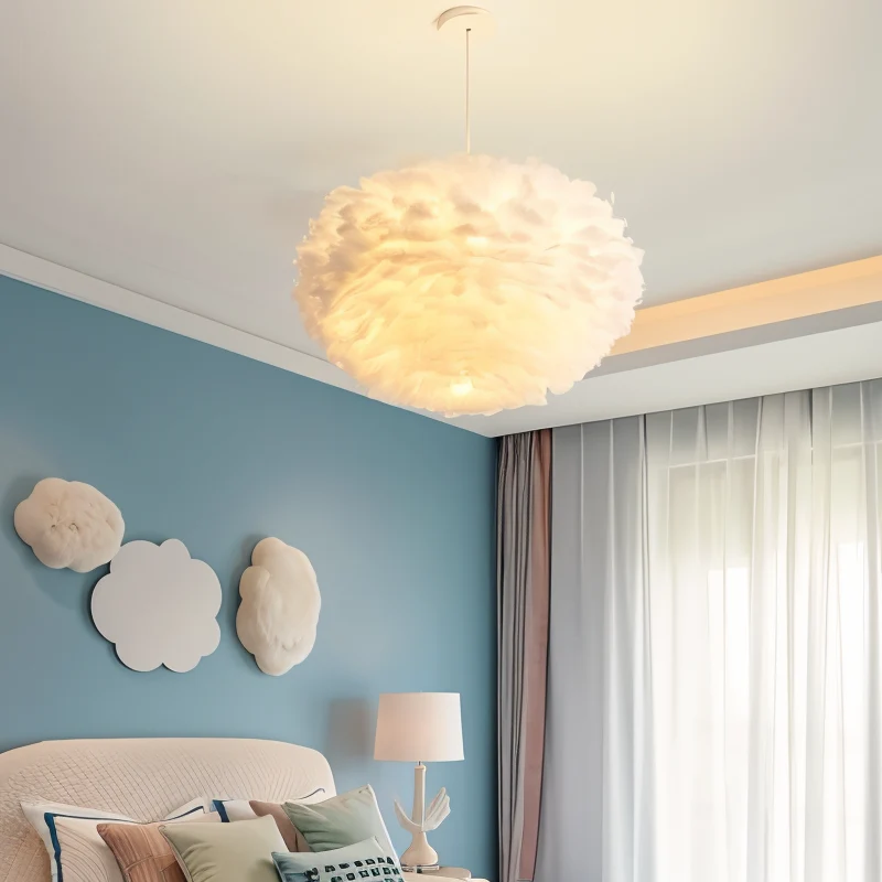 Skanto | Dreamcatcher Feder-Kronleuchter - Handgefertigte, verstellbare Pendelleuchte