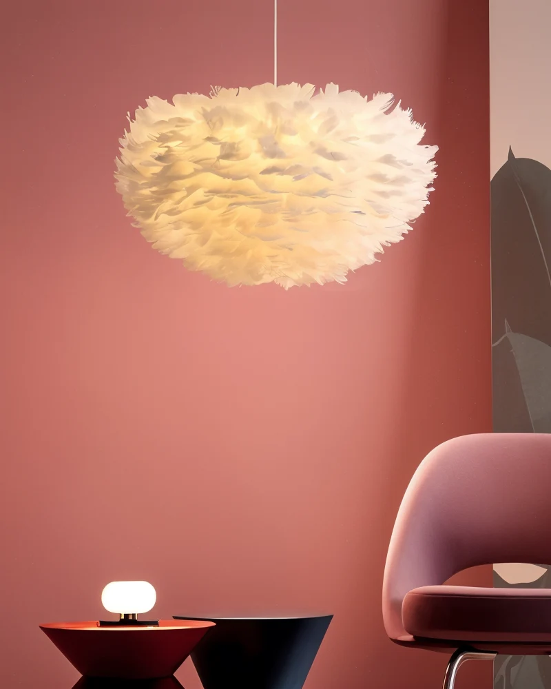 Skanto | Dreamcatcher Feder-Kronleuchter - Handgefertigte, verstellbare Pendelleuchte