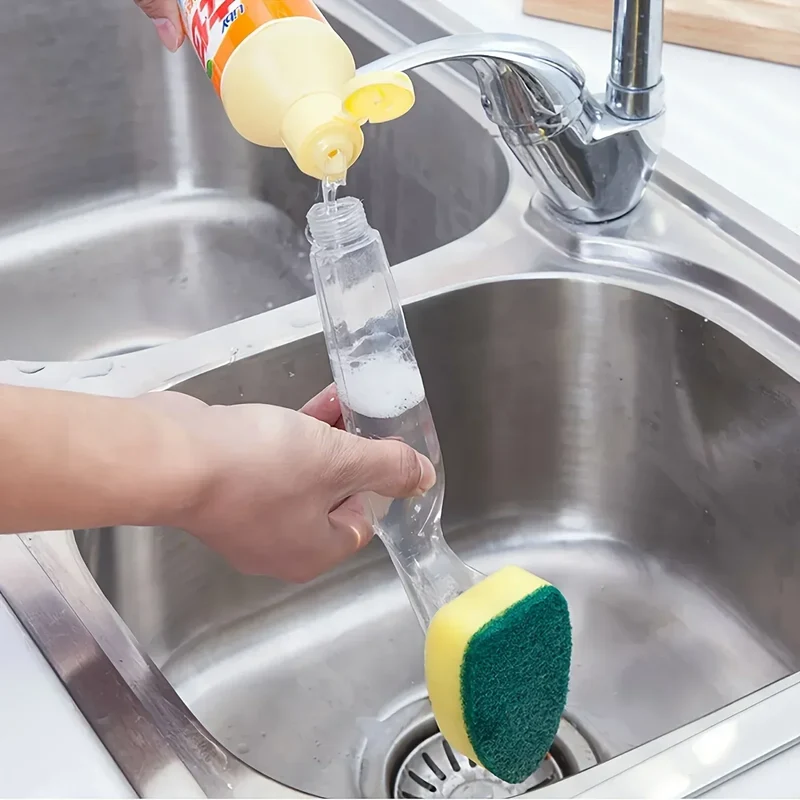 CleanSwap™ | Küchenbürste mit 6 Ersatz-Schwammköpfen