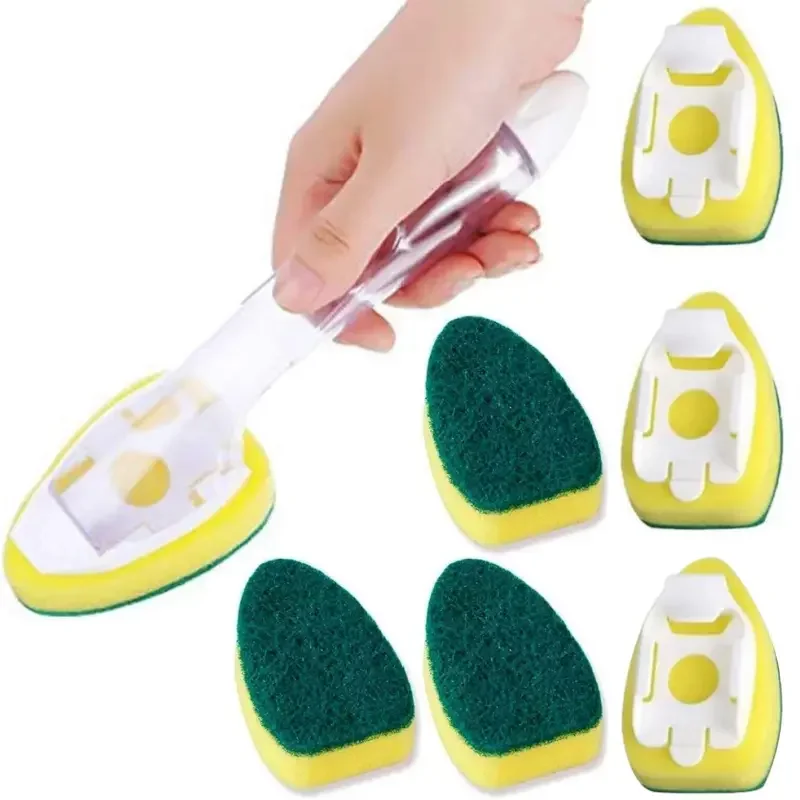 CleanSwap™ | Küchenbürste mit 6 Ersatz-Schwammköpfen