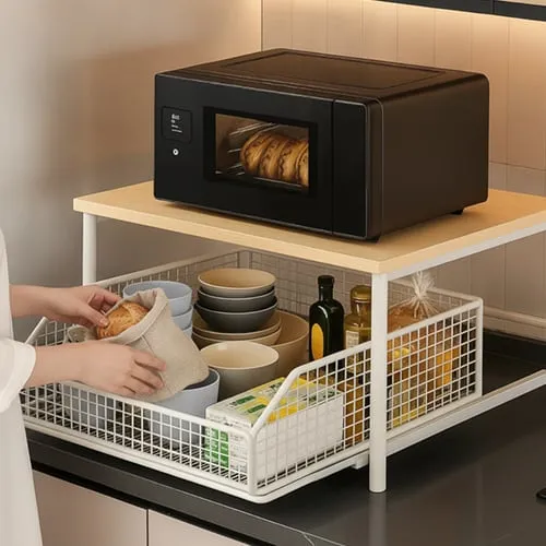 CounterSpace™ | Küchen-Organizer zweistufig, mit Schublade