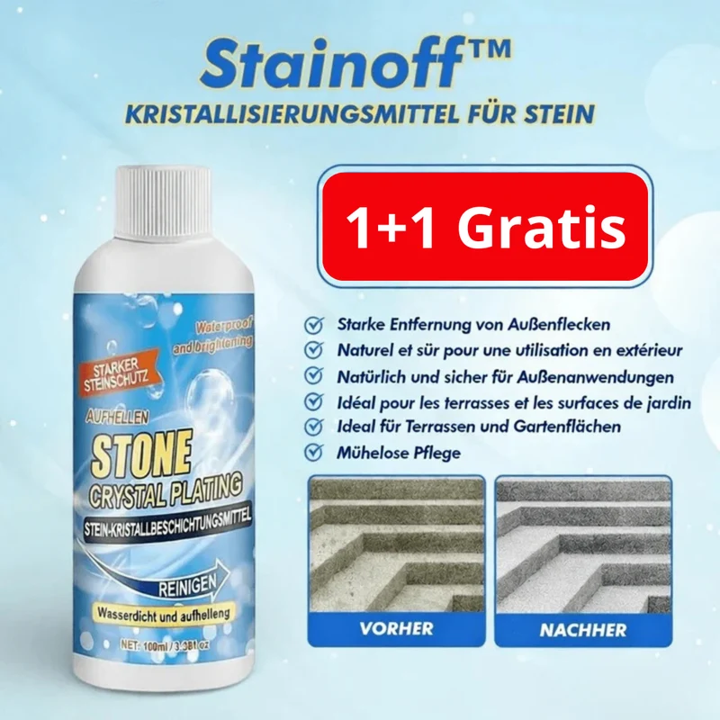 1+1 GRATIS | StainOff™ | Steinreiniger gegen Rost, Oxidation & hartnäckige Verfärbungen