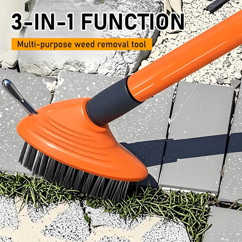 GroutMaster™ | 3-in-1 Fugenbürste mit Stahlborsten & verstellbarem Teleskopgriff