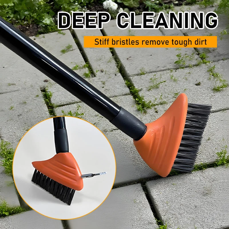 GroutMaster™ | 3-in-1 Fugenbürste mit Stahlborsten & verstellbarem Teleskopgriff