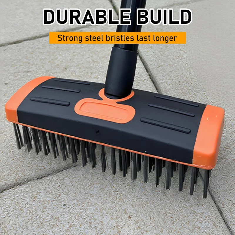 GroutMaster™ | 3-in-1 Fugenbürste mit Stahlborsten & verstellbarem Teleskopgriff