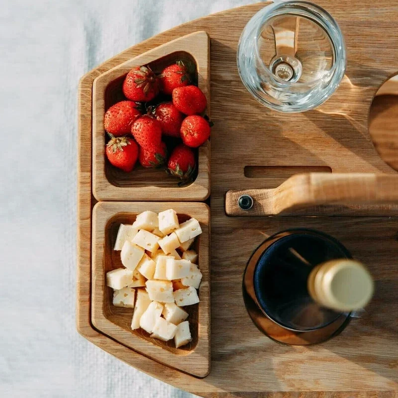 Skanto | Tragbarer Picknick-Weintisch aus Holz
