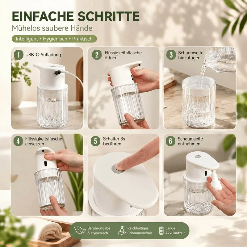 SchaumGlanz™ | Automatischer Seifenspender mit Sensor