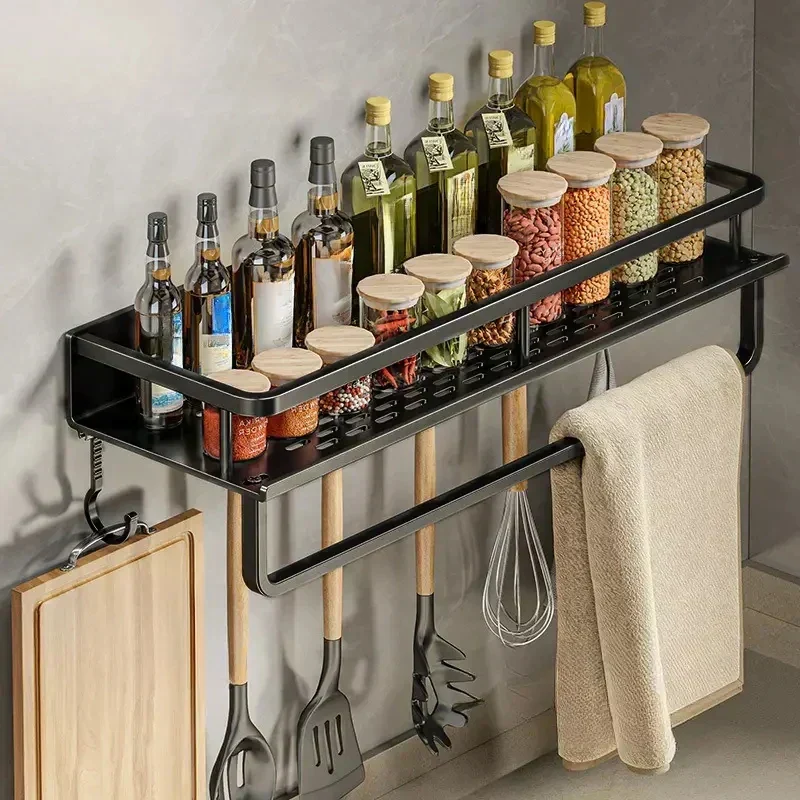 KitchenRack™ | Wandregal mit Haken für die Küche
