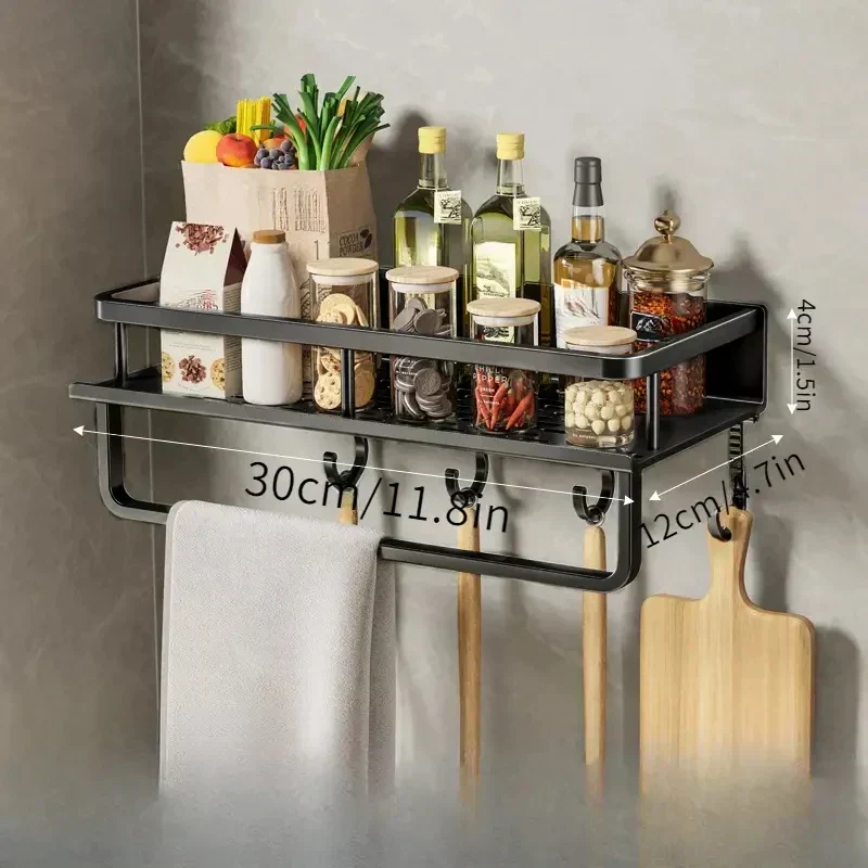 KitchenRack™ | Wandregal mit Haken für die Küche
