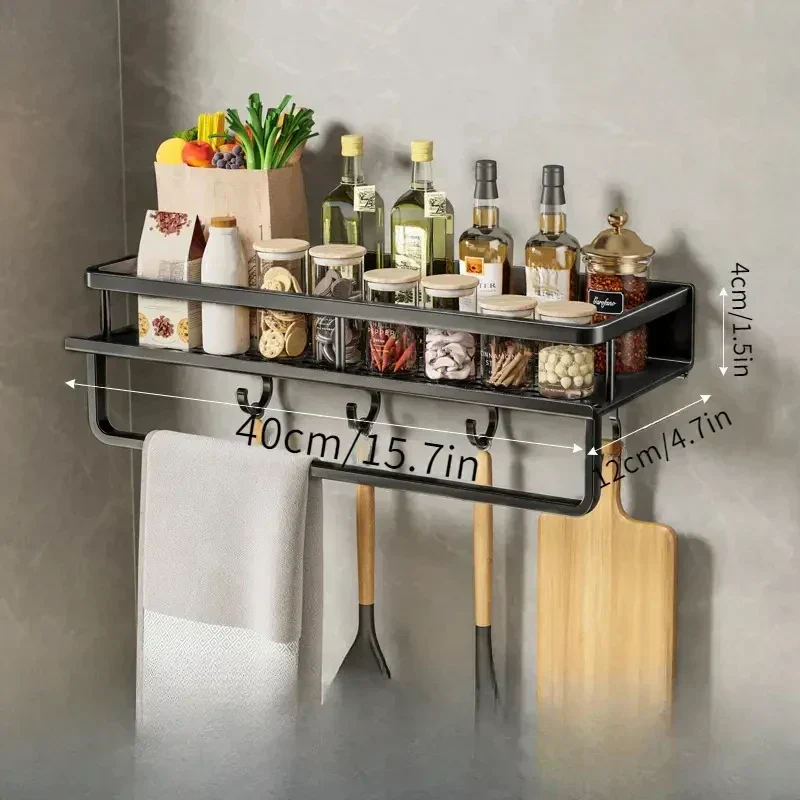 KitchenRack™ | Wandregal mit Haken für die Küche