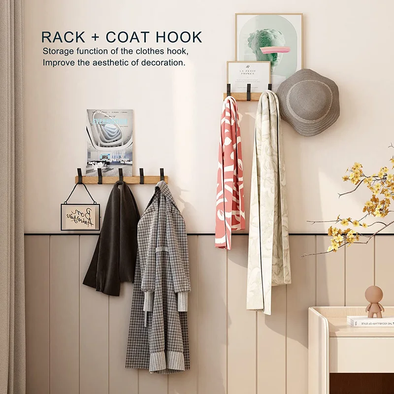 NordHook™ | Wandgarderobe mit 5 verstellbaren Doppelhaken
