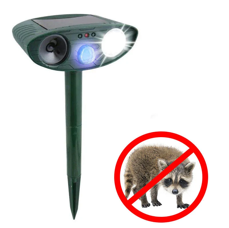 Skanto | Skanto Waschbär Outdoor Ultraschall-Vertreiber - Solarbetriebene Ultraschall-Tier- und Schädlingsbekämpfung - Waschbären innerhalb von 48 Stunden loswerden