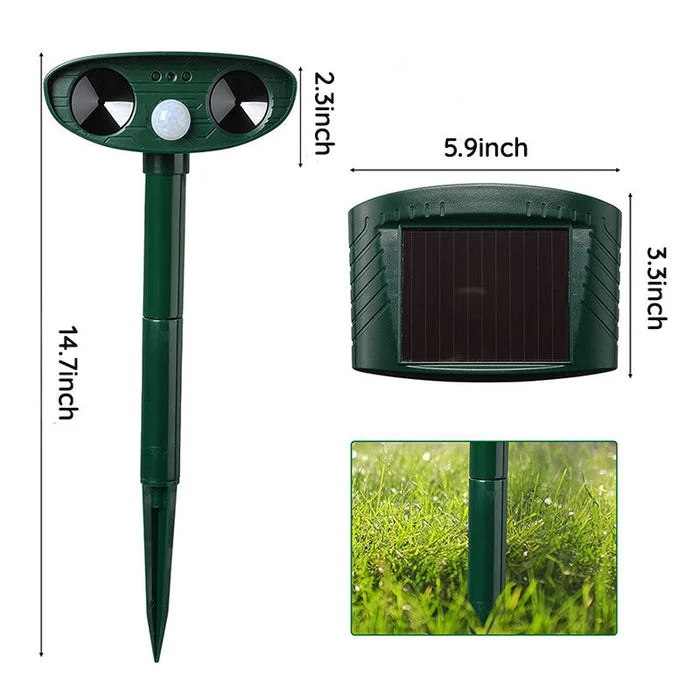 Skanto | Skanto Waschbär Outdoor Ultraschall-Vertreiber - Solarbetriebene Ultraschall-Tier- und Schädlingsbekämpfung - Waschbären innerhalb von 48 Stunden loswerden