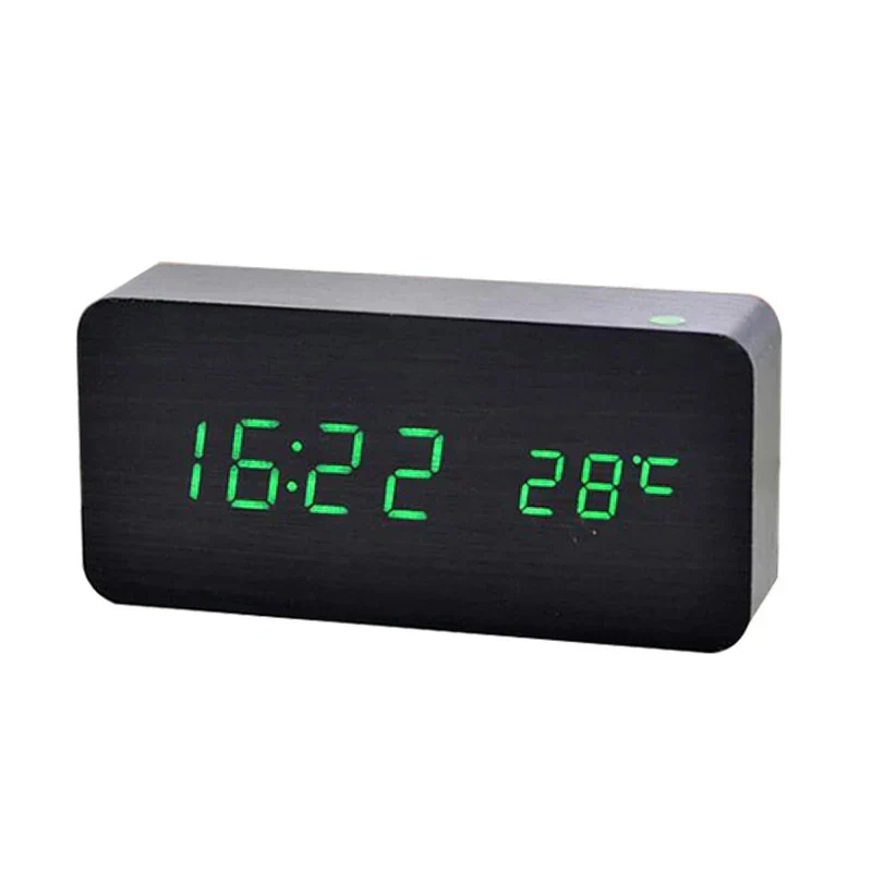 Skanto | Trefin Digitaler Wecker | LED-Anzeige | Modernes Design | Geräuschlos | Umweltfreundlich
