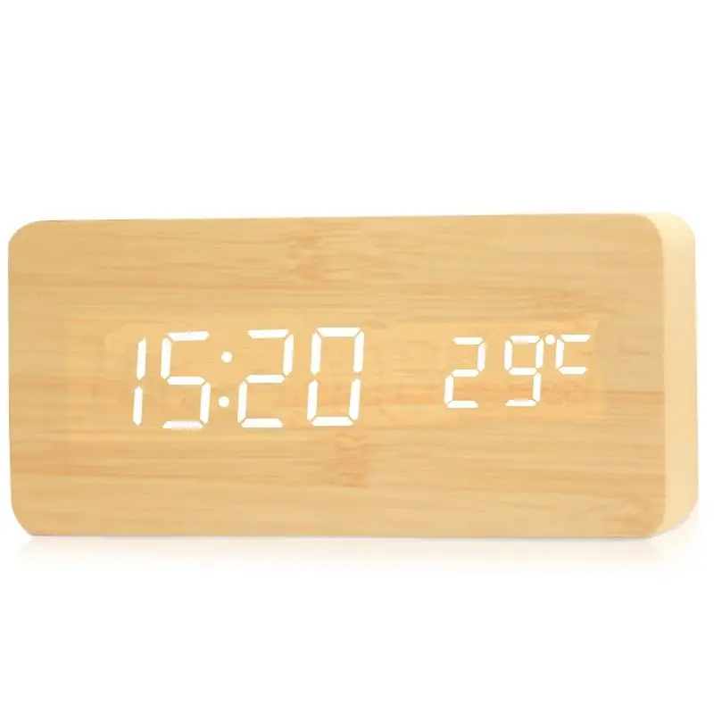 Skanto | Trefin Digitaler Wecker | LED-Anzeige | Modernes Design | Geräuschlos | Umweltfreundlich