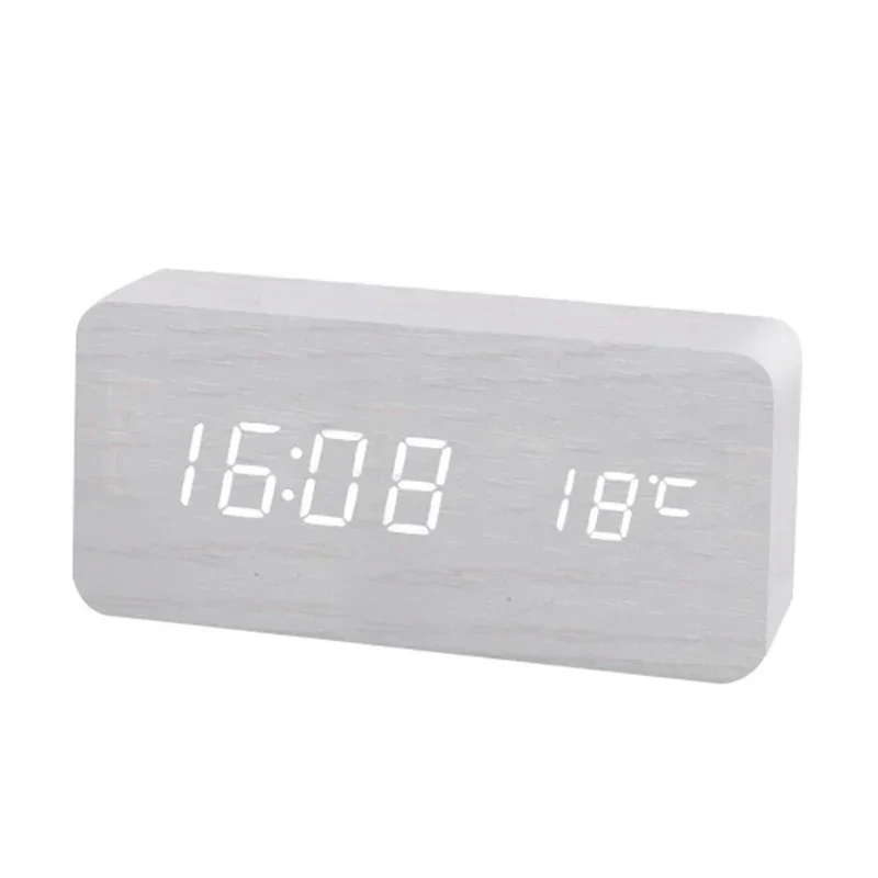 Skanto | Trefin Digitaler Wecker | LED-Anzeige | Modernes Design | Geräuschlos | Umweltfreundlich