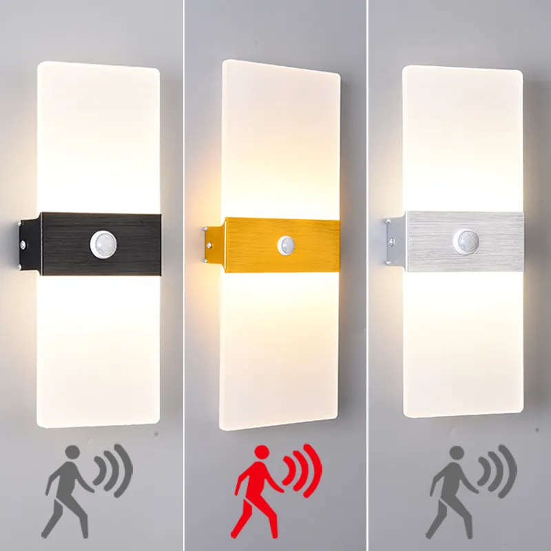 Skanto | Wandlampe mit Bewegungssensor, Zeichnung, Aluminium, Acryl, Dekoration, Beleuchtung, Wandlampe, Innenbereich, Küche, Schlafzimmer, Flur, Korridor