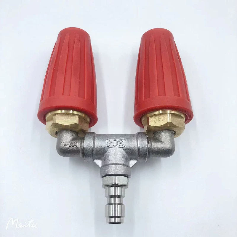 TurboJet Duo™ | Hochdruckdüse – Doppel-Turbo, Edelstahl & 6,35 mm Schnellkupplung