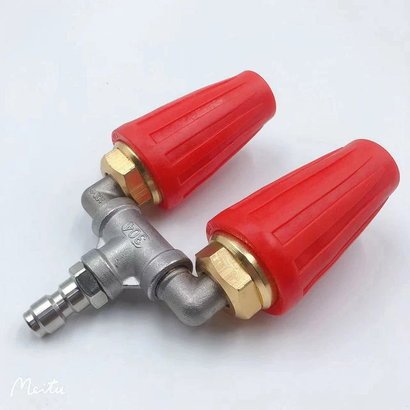 TurboJet Duo™ | Hochdruckdüse – Doppel-Turbo, Edelstahl & 6,35 mm Schnellkupplung