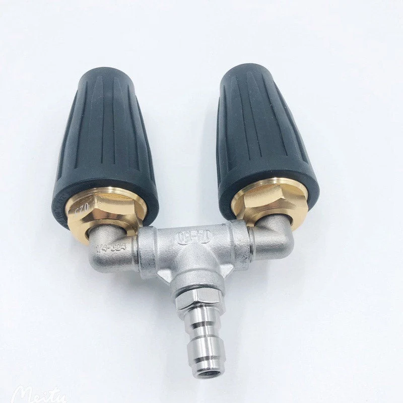 TurboJet Duo™ | Hochdruckdüse – Doppel-Turbo, Edelstahl & 6,35 mm Schnellkupplung