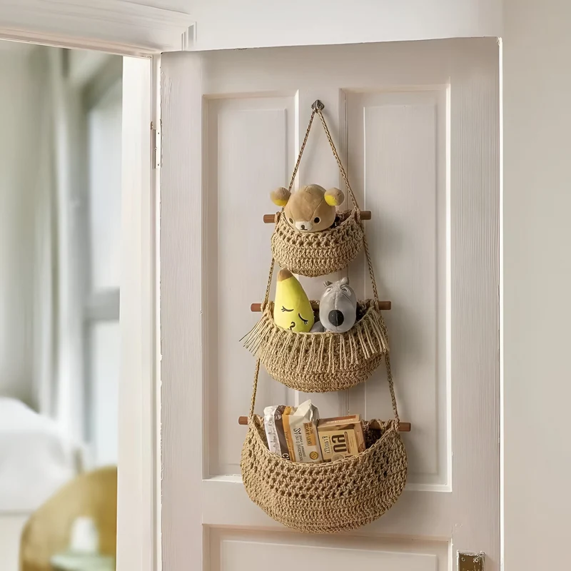 FreshNook™ | Hängekorb – 3-stufig, aus Jute & platzsparend